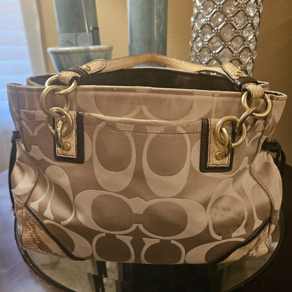 COACH Vintage Collette Carryall Canvas Satchel Handbag - Picture 2 of 11